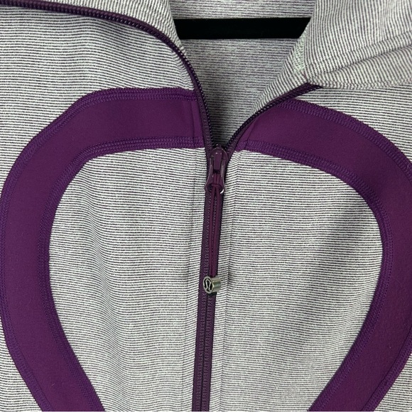Lululemon Athletica Dewberry Microstripe in Stride Full Zip Jacket Size 4 - Picture 3 of 11